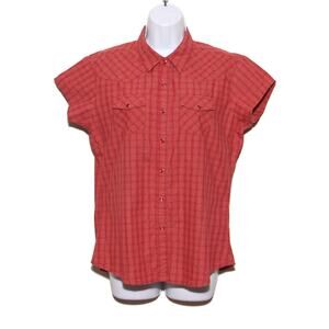 Vintage Wrangler Snap front Plaid shirt Size Medium